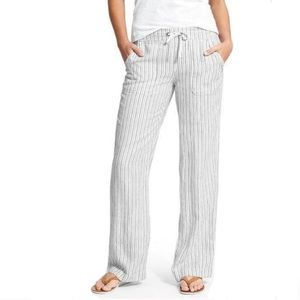 Athleta Herringbone Stripe Linen Pant